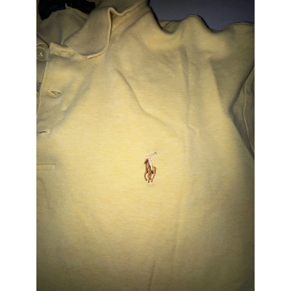 Polo Ralph Lauren Mens XL Yellow Classic Fit Short Sleeve Pony Logo Polo Shirt